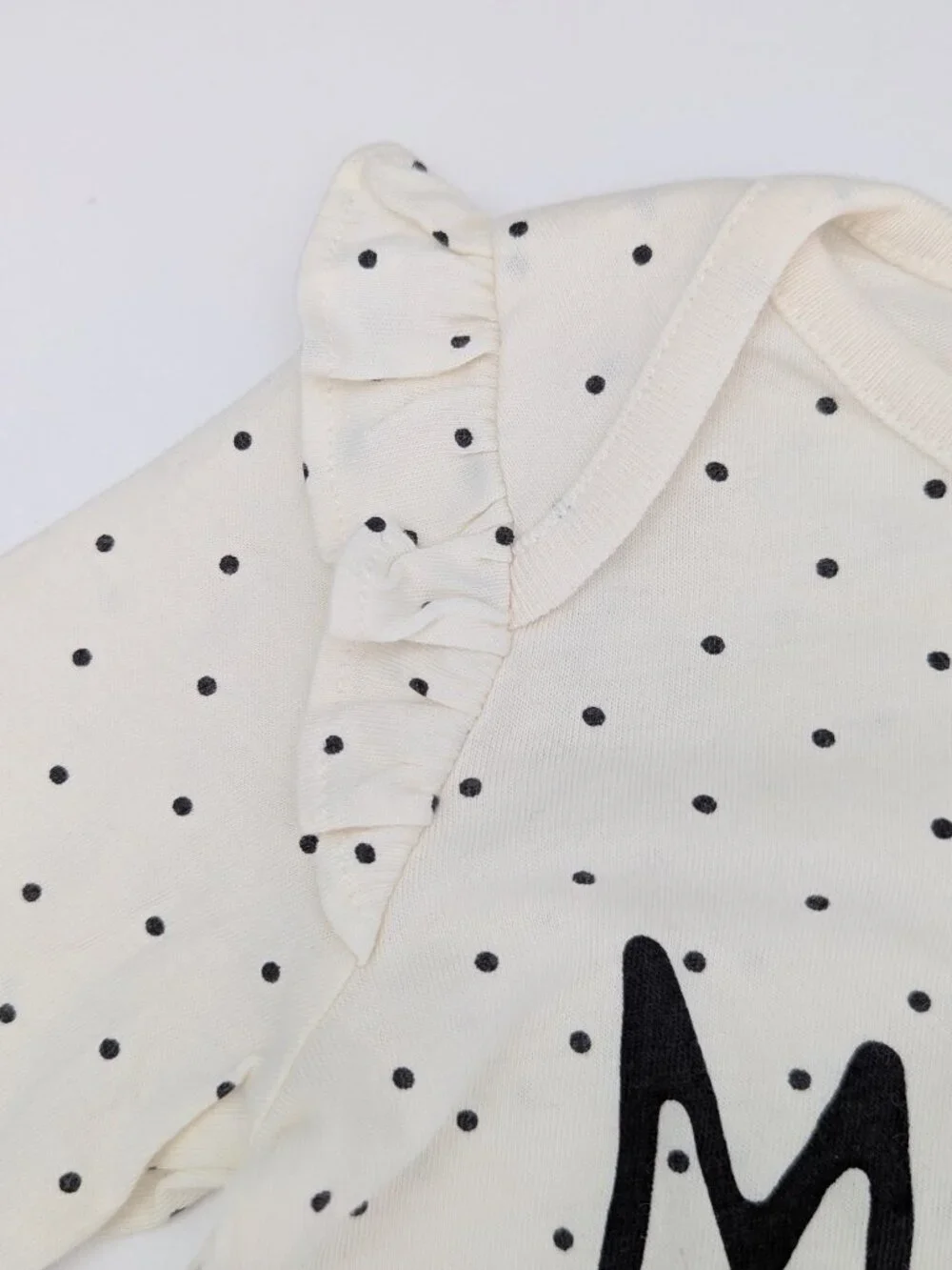GAP Baby (12-18 Months) Cream/Black Polka Dot 